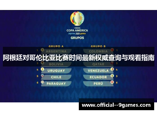 阿根廷对哥伦比亚比赛时间最新权威查询与观看指南